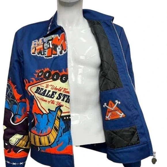 BRAND X Memphis Varsity Jacket XL | Raise Hell Break Rules Graphic Streetwear - Picture 3 of 9